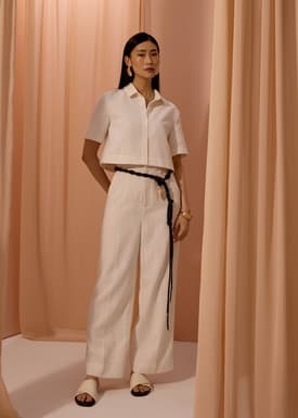 Leggy™ Seva Textured Super High Waist Straight Leg Pants