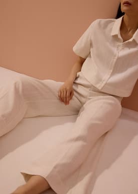 Leggy™ Seva Textured Super High Waist Straight Leg Pants