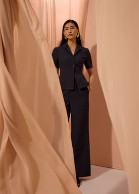 Leggy™ Pvara Textured Flare Pants