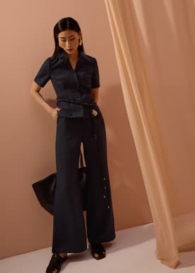 Leggy™ Pvara Textured Flare Pants