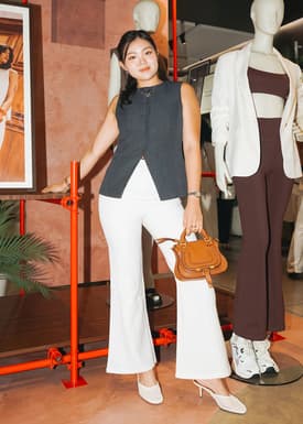 Leggy™ Pvara Textured Flare Pants