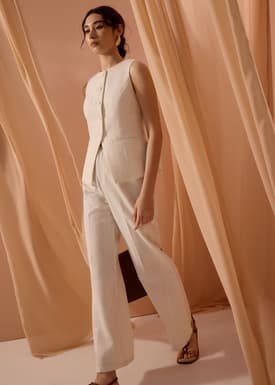 Leggy™ Pvara Textured Flare Pants