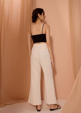 Leggy™ Pvara Textured Flare Pants