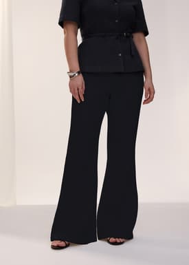 PETITE Leggy™ Pvara Textured Flare Pants