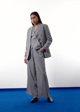 Leggy™ Andy Tailored Pinstripe Super High Waist Straight Leg Pants