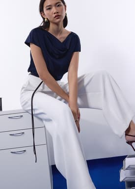 Leggy™ Jules Tailored Crepe Palazzo Pants