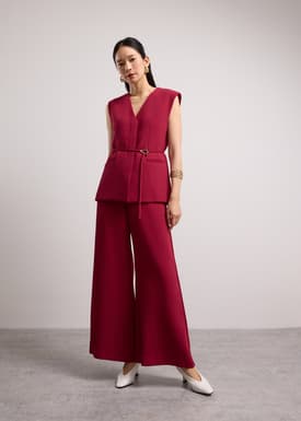 Leggy™ Jules Tailored Crepe Palazzo Pants
