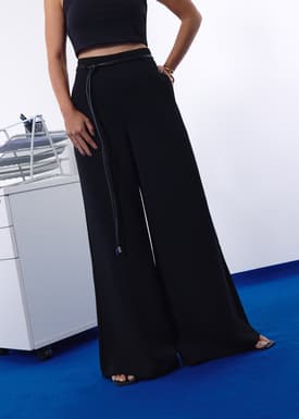 PETITE Leggy™ Jules Tailored Crepe Palazzo Pants
