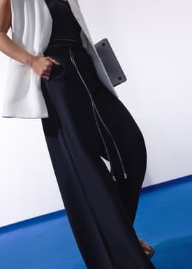 PETITE Leggy™ Jules Tailored Crepe Palazzo Pants