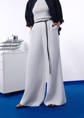 PETITE Leggy™ Jules Tailored Crepe Palazzo Pants