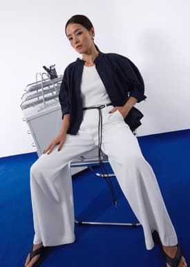 PETITE Leggyâ„¢ Jules Tailored Crepe Palazzo Pants