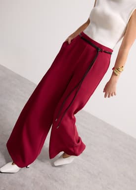PETITE Leggy™ Jules Tailored Crepe Palazzo Pants