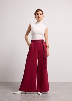 PETITE Leggy™ Jules Tailored Crepe Palazzo Pants