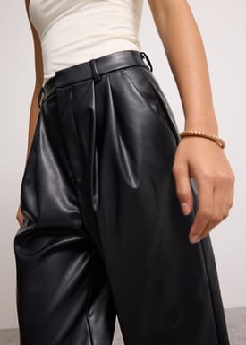 Martine Vegan Leather Straight Leg Pants