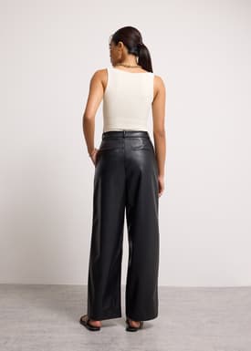 Martine Vegan Leather Straight Leg Pants