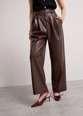 Martine Vegan Leather Straight Leg Pants