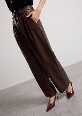 Martine Vegan Leather Straight Leg Pants