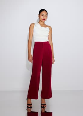 Leggy™ Seva Satin Straight Leg Pants
