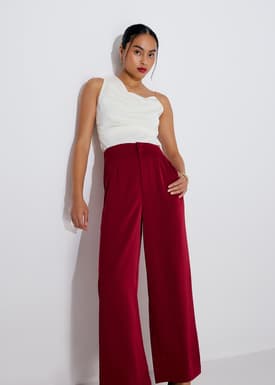 Leggy™ Seva Satin Straight Leg Pants