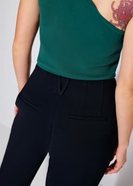 PETITE Leggy™ Pvara Crepe Kick Flare Pants