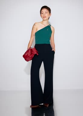 PETITE Leggy™ Pvara Crepe Kick Flare Pants