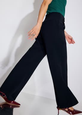 PETITE Leggy™ Pvara Crepe Kick Flare Pants