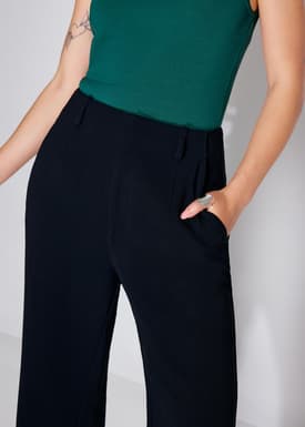 PETITE Leggy™ Pvara Crepe Kick Flare Pants