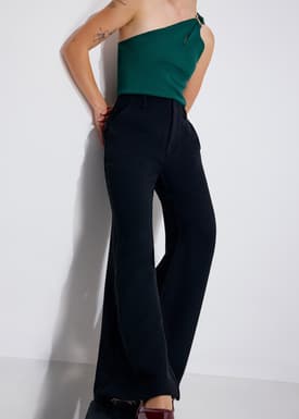 PETITE Leggy™ Pvara Crepe Kick Flare Pants