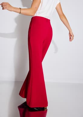 PETITE Leggy™ Pvara Crepe Kick Flare Pants