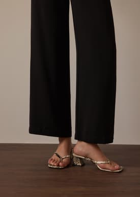 Leggy™ Alma Elastic Crepe High Waist Straight Leg Pants