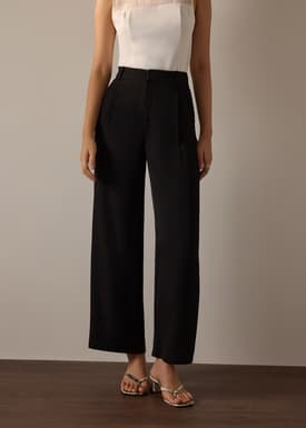 Leggy™ Alma Elastic Crepe High Waist Straight Leg Pants