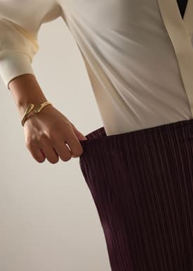 Leggy™ Liv Elastic Crinkled Pleats Straight Leg Pants