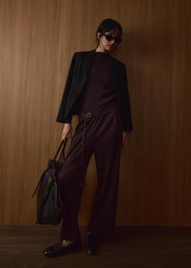 Leggy™ Liv Elastic Crinkled Pleats Straight Leg Pants