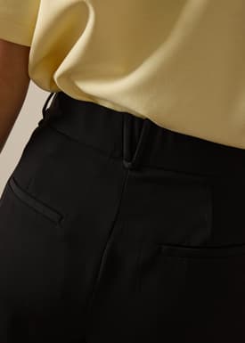 PETITE Leggy™ Alma Elastic Crepe High Waist Straight Leg Pants