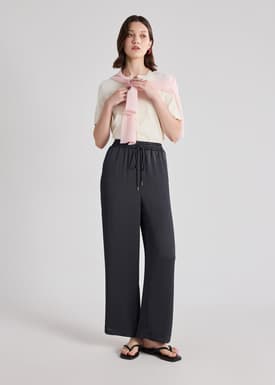Misaki Crinkled Satin Pants