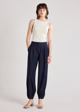 Chambray Balloon Pants
