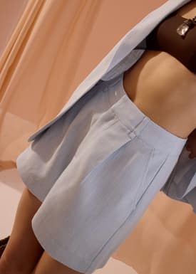 Frankie Textured Classic Bermuda Shorts