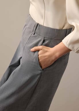 Bea Elastic Melange Pleated High Waist Shorts