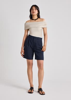 Lana Premium Linen Bermuda Shorts