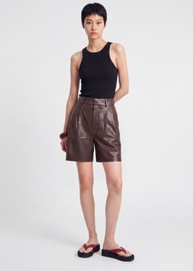 Lana Vegan Leather Shorts