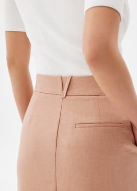 Iman Tailored Column Midi Skirt