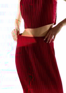 Gym Pleated Column Midi Skirt