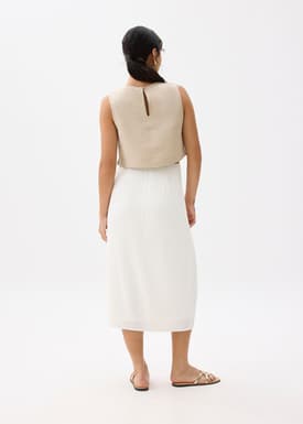 Gym Pleated Column Midi Skirt