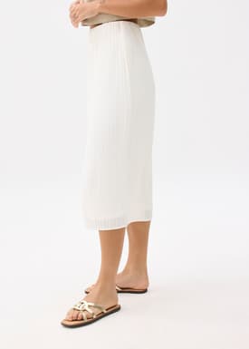 Gym Pleated Column Midi Skirt