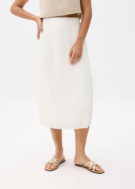 Gym Pleated Column Midi Skirt