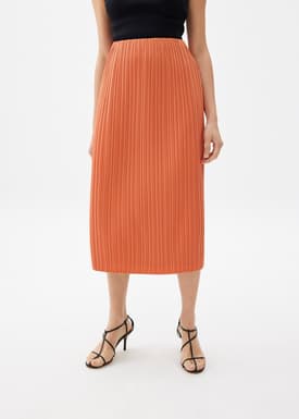 Gym Pleated Column Midi Skirt