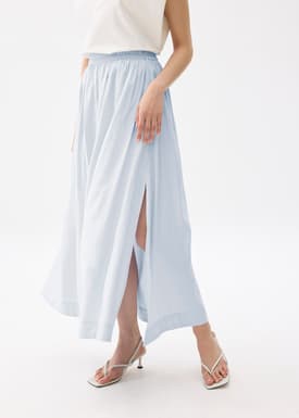 Rei Elastic Linen A-line Maxi Skirt
