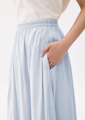 Rei Elastic Linen A-line Maxi Skirt