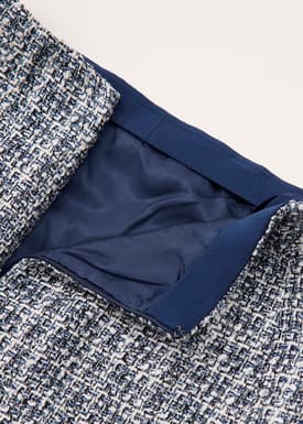 Kaori Elastic Tweed Mini Skirt