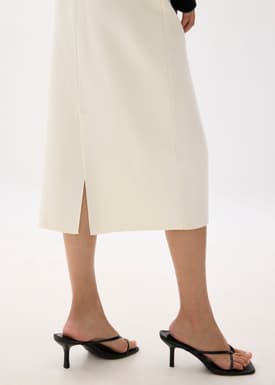 Esha Elastic Knit Column Midi Skirt
